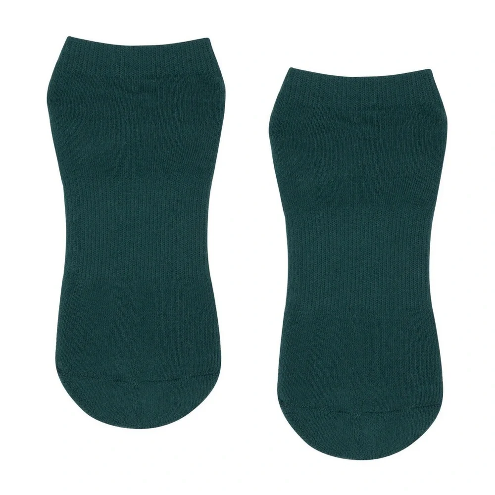 TWO Pairs of MoveActive Low Rise Grip Socks in Pinegreen, Size Small, New - Picture 3 of 9